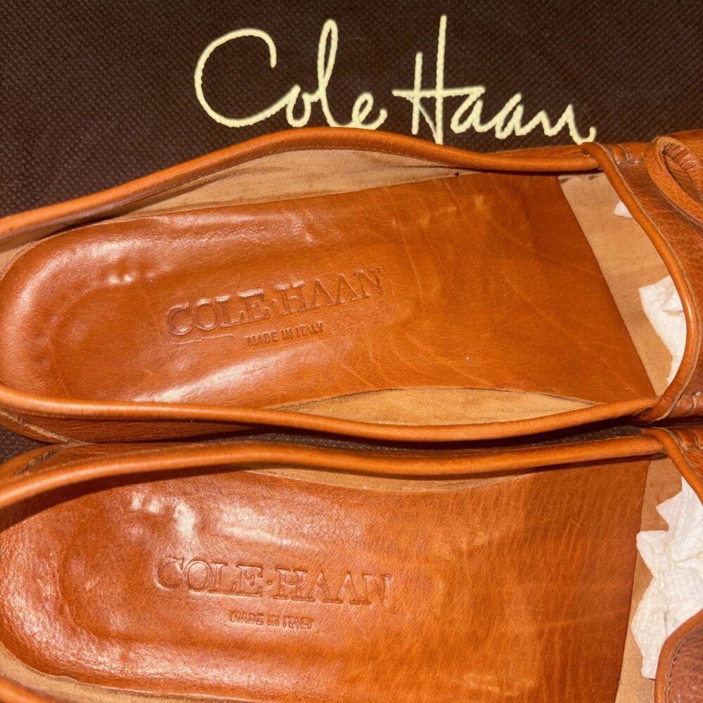 Vintage COLE-HAAN Italian Made WOMENS TASSEL LOAFERS Leather 8.5AA DISCONTINUED - Picture 5 of 11